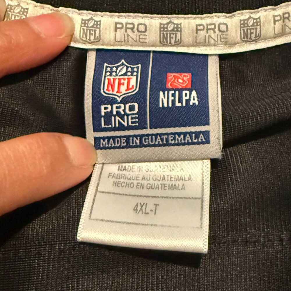 NFL Pro Line Raiders Josh Jacobs #28 Jersey Black Silver Mens Size 4XLT Big Tall - Picture 9 of 11